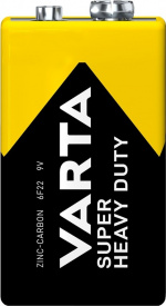 Varta 6F22/9 V Block (2022) batteri, 1 blisterpakning Sink-karbonbatteri, 9 V