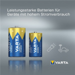 Varta LR20/D (Mono) (4920) batteri, 1 stk. uemballert alkalisk manganbatteri, 1,5 V