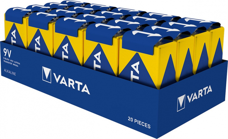 Varta 6LR61/6LP3146/9 V Block (4922) batteri, 1 stk. uemballert alkalisk manganbatteri, 9 V