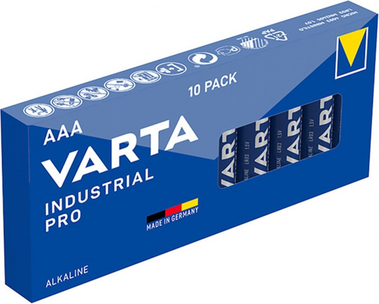 Varta LR03/AAA (Micro) (4003) batteri, 10 stk. eske alkalisk manganbatteri, 1,5 V