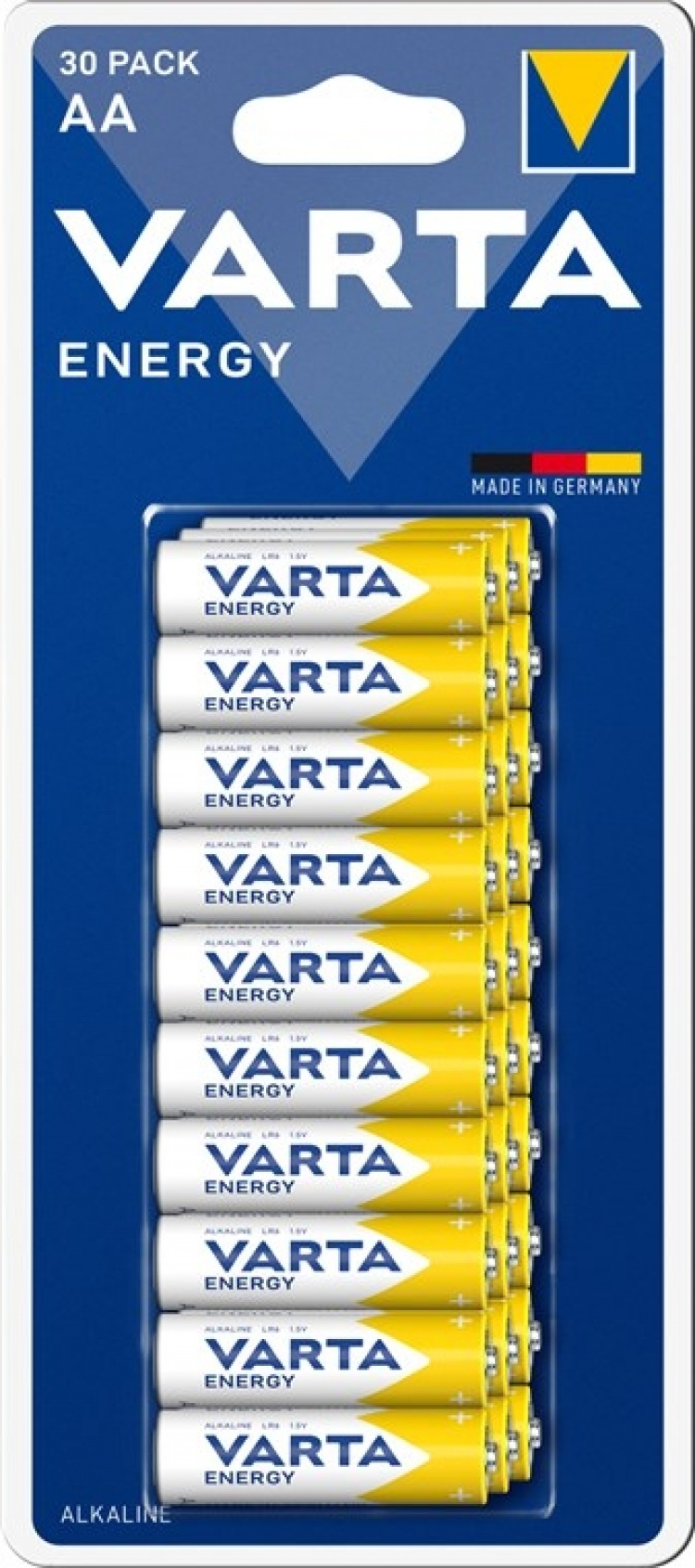 Varta LR6/AA (Mignon) (4106) batteri, 30 stk. i blisterpakning, alkalisk manganbatteri, 1,5 V