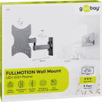 Goobay TV-veggbrakett Basic FULLMOTION (S) for TV-er fra 23 til 42 tommer (58-107 cm), fullt mobil (svingbar og vippbar) opp til 15 kg