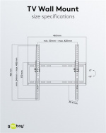 Goobay TV-veggfeste Basic TILT (M) for TV-er fra 32 til 55 tommer (81 til 140 cm), vippbart opp til 35 kg