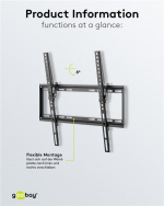 Goobay TV-veggfeste Basic TILT (M) for TV-er fra 32 til 55 tommer (81 til 140 cm), vippbart opp til 35 kg