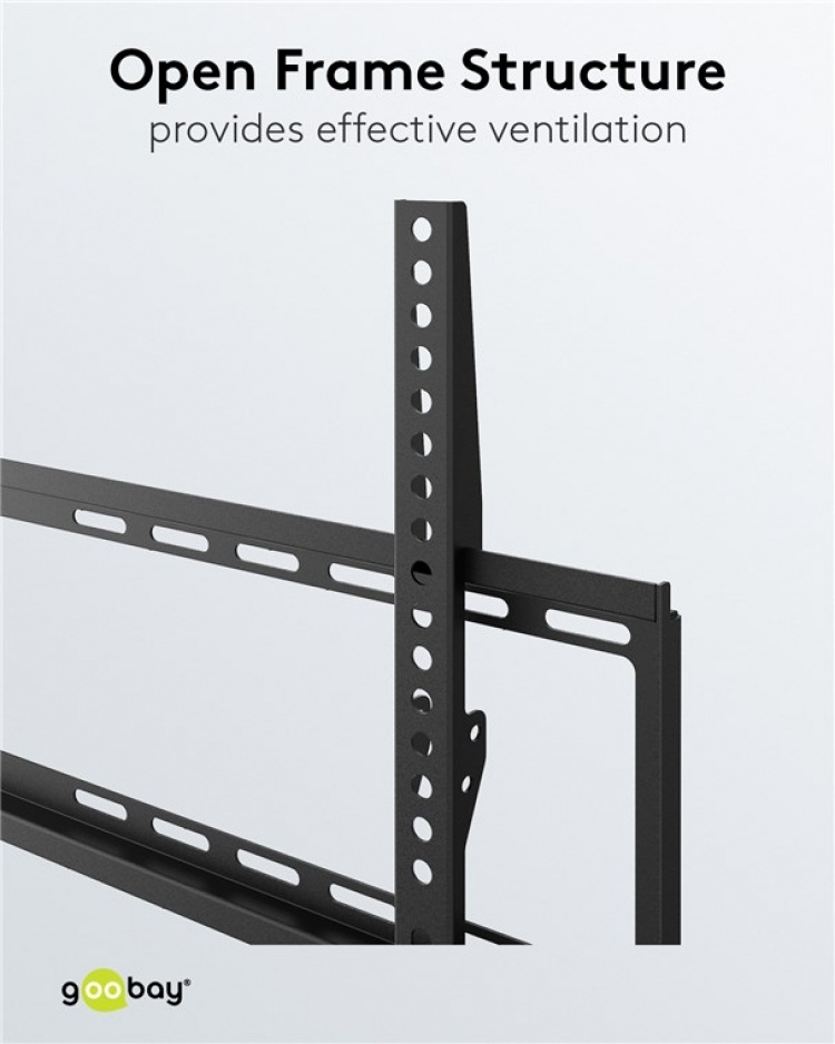 Goobay TV-väggfäste Basic FIXED (L) för TV-apparater från 37 till 70 tum (94-178 cm) upp till 35 kg