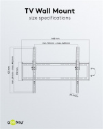 Goobay TV-veggfeste Basic TILT (L) for TV-er fra 37 til 70 tommer (94 til 178 cm), vippbart opp til 35 kg Goobay TV-veggfeste Basic TILT (L) for TV-er fra 37 til 70 tommer (94 til 178 cm), vippbart opp til 35 kg