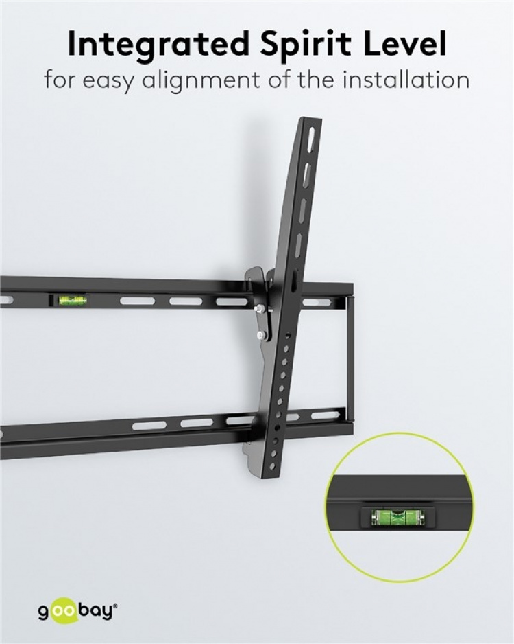Goobay TV-veggfeste Basic TILT (XL) for TV-er fra 43 til 100 tommer (109-254 cm), vippbart opp til 75 kg