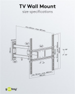 Goobay TV-veggbrakett Basic FULLMOTION (M) for TV-er fra 32 til 55 tommer (81-140 cm), fullt mobil (svingbar og vippbar) opp til 35 kg