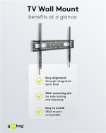 Goobay TV-veggfeste Pro FIXED (XL) for TV-er fra 43 til 100 tommer (109-254 cm) til 75 kg