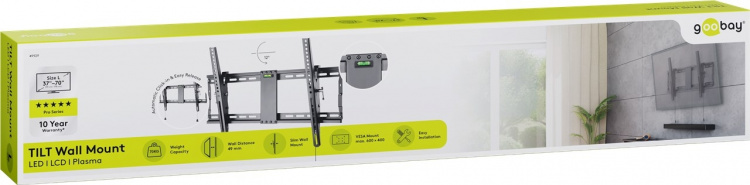 Goobay TV-veggfeste Pro TILT (L) for TV-er fra 37 til 70 tommer (94 til 178 cm), vippbart opp til 70 kg Goobay TV-veggfeste Pro TILT (L) for TV-er fra 37 til 70 tommer (94 til 178 cm), vippbart opp til 70 kg