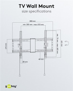 Goobay TV-veggfeste Pro TILT (L) for TV-er fra 37 til 70 tommer (94 til 178 cm), vippbart opp til 70 kg Goobay TV-veggfeste Pro TILT (L) for TV-er fra 37 til 70 tommer (94 til 178 cm), vippbart opp til 70 kg