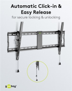 Goobay TV-veggfeste Pro TILT (XL) for TV-er fra 43 til 100 tommer (109-254 cm), vippbart opp til 70 kg