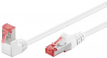 Goobay CAT 6-koblingskabel, 1x 90° vinklet, S/FTP (PiMF), hvit, 1 m kobberleder (CU), halogenfri kabelmantel (LSZH), snaplås på toppen Goobay CAT 6-koblingskabel, 1x 90° vinklet, S/FTP (PiMF), hvit, 1 m kobberleder (CU), halogenfri kabelmantel (LSZH), snaplås på toppen