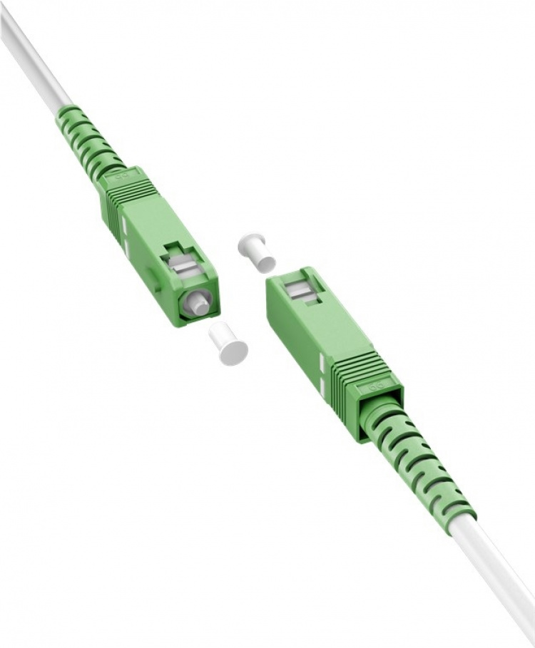 Goobay Fiberoptisk kabel (FTTH), Singlemode (OS2) Hvit, hvit (Simplex), 30 m plugg SC-APC (8°) > plugg SC-APC (8°), halogenfri kabelmantel (LSZH)