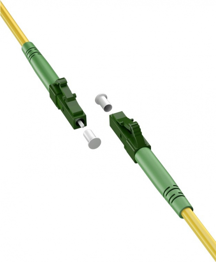 Goobay Fiberoptisk kabel (FTTH), Singlemode (OS2) Gul, gul (Simplex), 3 m plugg LC-APC (8°) > plugg LC-APC (8°), halogenfri kabelmantel (LSZH)