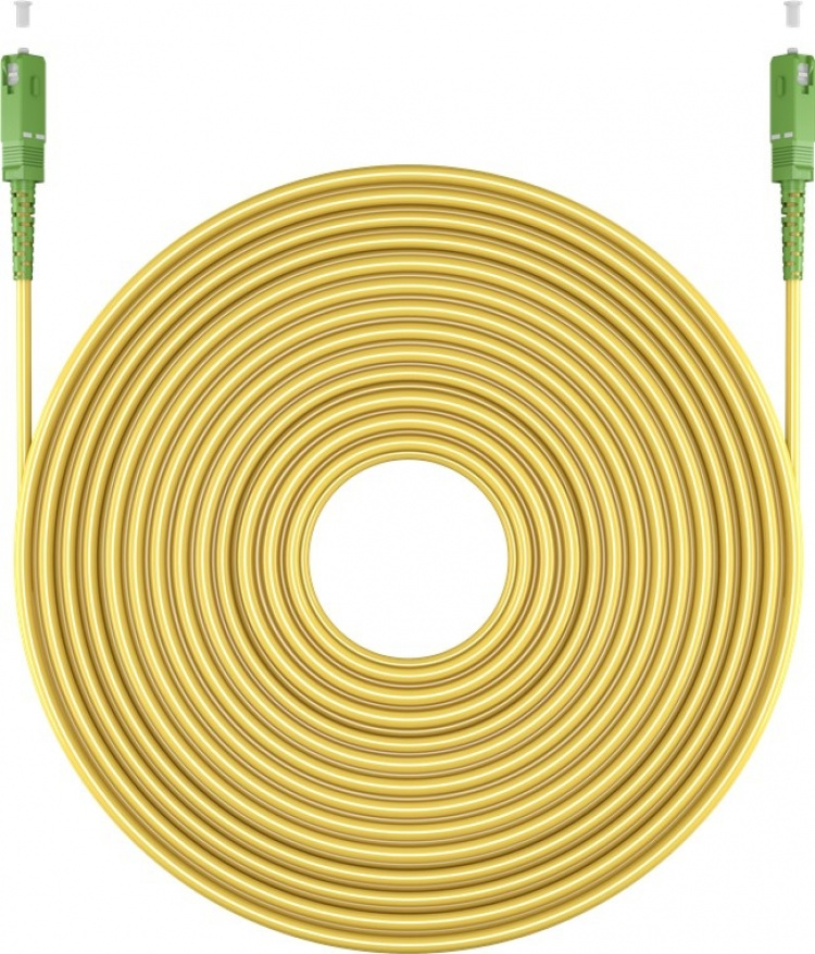 Goobay Fiberoptisk kabel (FTTH), Singlemode (OS2) Gul, gul (Simplex), 3 m plugg SC-APC (8°) > plugg SC-APC (8°), halogenfri kabelmantel (LSZH) Goobay Fiberoptisk kabel (FTTH), Singlemode (OS2) Gul, gul (Simplex), 3 m plugg SC-APC (8°) > plugg SC-APC (8°), halogenfri kabelmantel (LSZH)