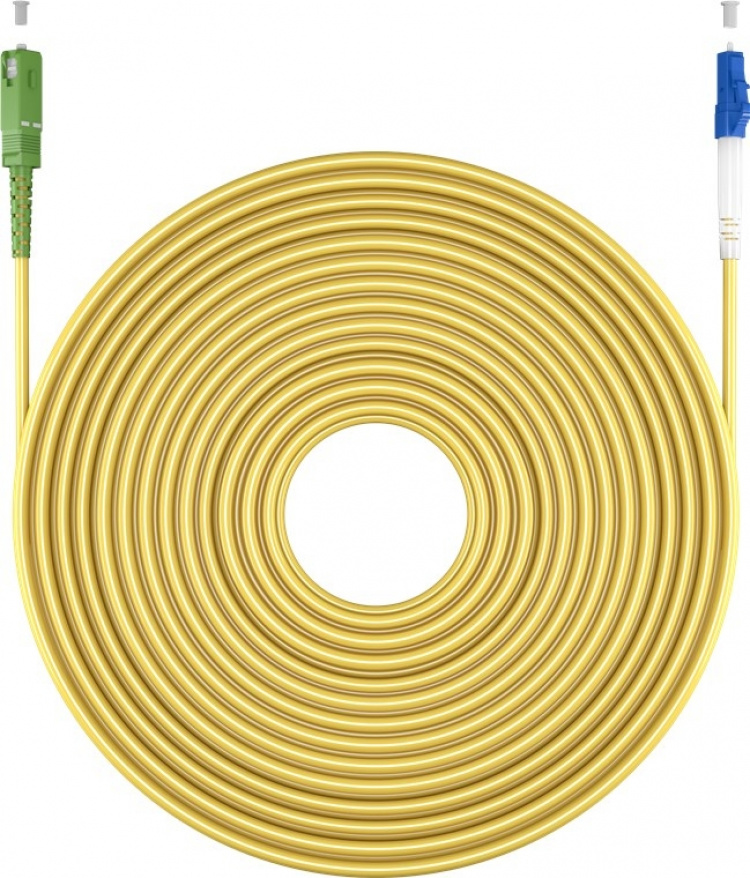 Goobay Fiberoptisk kabel (FTTH), Singlemode (OS2) Gul, gul (Simplex), 25 m plugg SC-APC (8°) > LC-plugg (UPC), halogenfri kabelkappe (LSZH) Goobay Fiberoptisk kabel (FTTH), Singlemode (OS2) Gul, gul (Simplex), 25 m plugg SC-APC (8°) > LC-plugg (UPC), halogenfri kabelkappe (LSZH)
