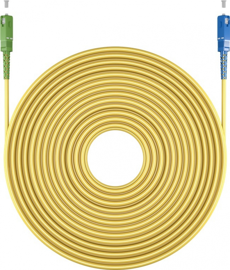 Goobay Fiberoptisk kabel (FTTH), Singlemode (OS2) Gul, gul (Simplex), 0,5 m plugg SC-APC (8°) > SC-plugg (UPC), halogenfri kabelmantel (LSZH) Goobay Fiberoptisk kabel (FTTH), Singlemode (OS2) Gul, gul (Simplex), 0,5 m plugg SC-APC (8°) > SC-plugg (UPC), halogenfri kabelmantel (LSZH)