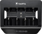 Varta LCD Universal Charger+ (type 57688) lader 1x 9V-batteri eller opptil 4x AA-, AAA-, C- eller D-batterier (NiMH) samtidig Varta LCD Universal Charger+ (type 57688) lader 1x 9V-batteri eller opptil 4x AA-, AAA-, C- eller D-batterier (NiMH) samtidig