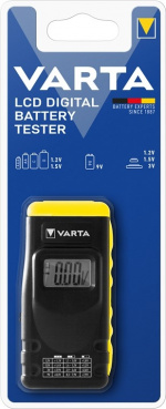 Varta LCD Digital Battery Tester digital batteritester for batterier, oppladbare batterier og knappceller Varta LCD Digital Battery Tester digital batteritester for batterier, oppladbare batterier og knappceller