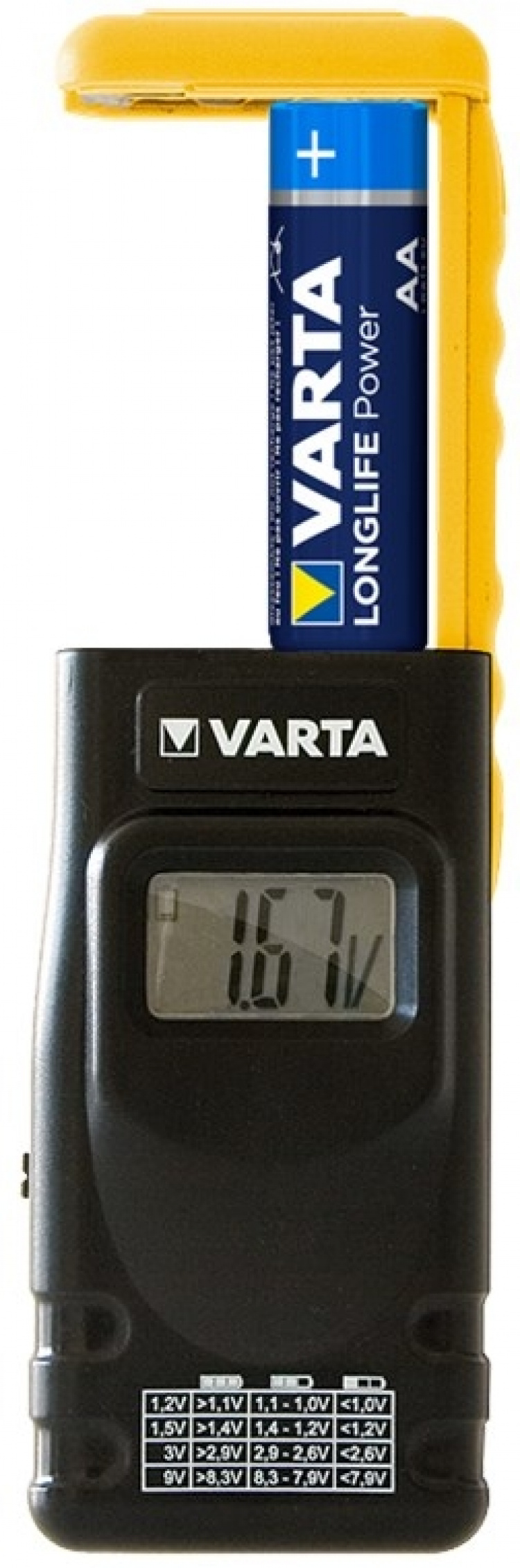 Varta LCD Digital Battery Tester digital batteritester for batterier, oppladbare batterier og knappceller Varta LCD Digital Battery Tester digital batteritester for batterier, oppladbare batterier og knappceller