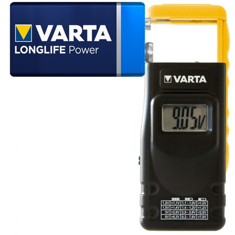 Varta LCD Digital Battery Tester digital batteritester for batterier, oppladbare batterier og knappceller Varta LCD Digital Battery Tester digital batteritester for batterier, oppladbare batterier og knappceller