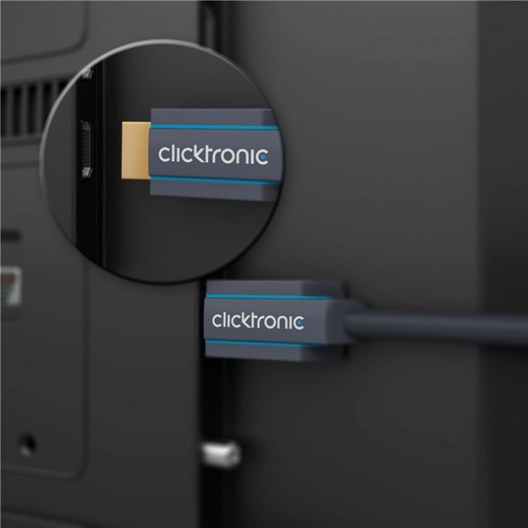 ClickTronic Høyhastighets HDMI™-kabel Premium-kabel | 1x HDMI™-kontakt 1x HDMI™-kontakt | 15,0 m | UHD 4K @ 30 Hz ClickTronic Høyhastighets HDMI™-kabel Premium-kabel | 1x HDMI™-kontakt 1x HDMI™-kontakt | 15,0 m | UHD 4K @ 30 Hz