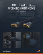 ClickTronic DVI-kabel Premium-kabel | 1x DVI-kontakt 1x DVI-kontakt | 2,0 m | WQXGA @ 60 Hz ClickTronic DVI-kabel Premium-kabel | 1x DVI-kontakt 1x DVI-kontakt | 2,0 m | WQXGA @ 60 Hz