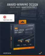 ClickTronic DVI-kabel Premium-kabel | 1x DVI-kontakt 1x DVI-kontakt | 5,0 m | WQXGA @ 60 Hz