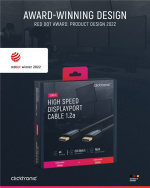 ClickTronic DisplayPort™-kabel Premiumkabel | 1x DisplayPort™-kontakt 1x DisplayPort™-kontakt | 3,0 m | UHD 4K @ 60 Hz