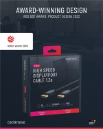 ClickTronic DisplayPort™-kabel Premium-kabel | 1x DisplayPort™-kontakt 1x DisplayPort™-kontakt | 7,5 m | UHD 4K @ 60 Hz