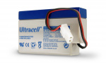 Ultracell Blybatteri 12 V, 0,8 Ah (UL0,8-12) AMP-kontakt Blybatteri