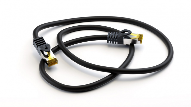 Goobay RJ45 patchkabel S/FTP (PiMF), 500 MHz, med CAT 7 råkabel, svart, 2 m LSZH halogenfri kabelmantel, kobber, RJ45-kontakt (CAT 6A)