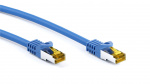 Goobay RJ45 patchkabel S/FTP (PiMF), 500 MHz, med CAT 7 råkabel, blå, 5 m LSZH halogenfri kabelkappe, kobber, RJ45-kontakt (CAT 6A)