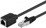 Goobay CAT 5e skjøteledning, F/UTP, svart kobberleder (CU), RJ45-kontakt (8P8C) > RJ45-kontakt (8P8C)