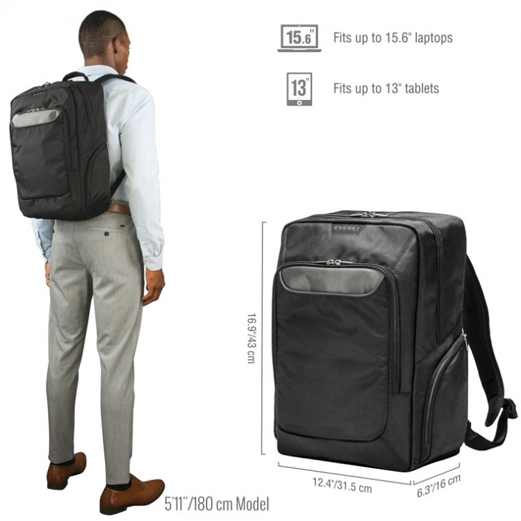everki Advance (EKP107) Laptop-ryggsekk for maskiner opp til 15,6