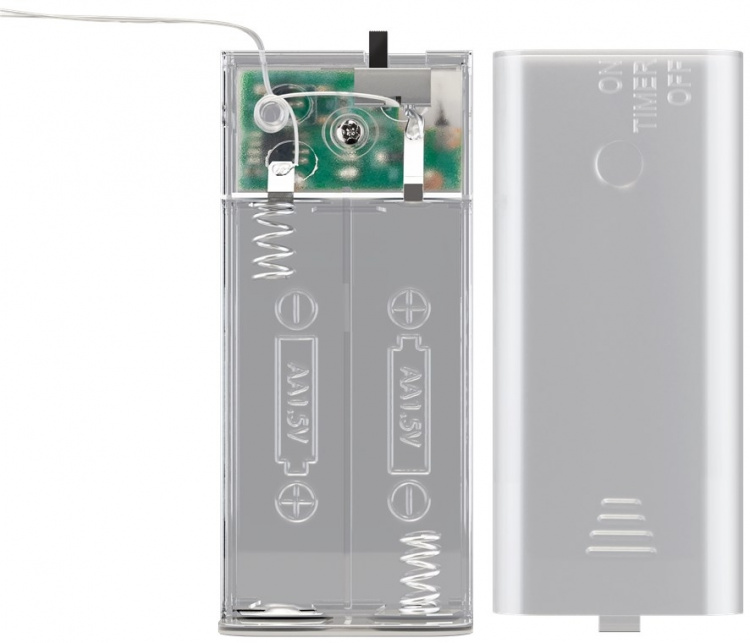 Goobay 2 x lyskæde med sølvtråd og 20 LED-lys, inkl. timer stemningsfull lysdekorasjon for innendørs bruk Goobay 2 x lyskæde med sølvtråd og 20 LED-lys, inkl. timer stemningsfull lysdekorasjon for innendørs bruk