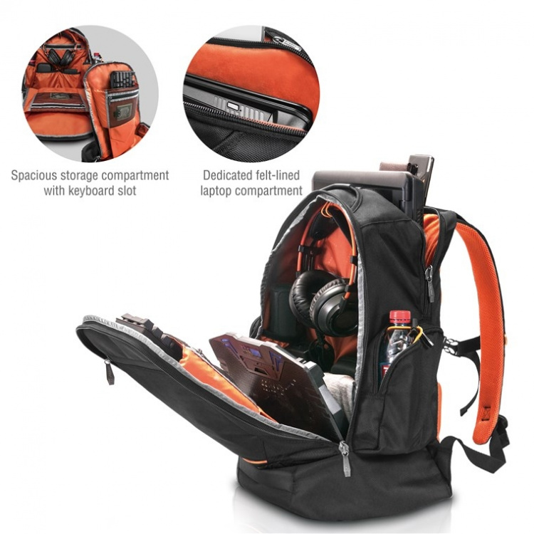 everki ContemPRO 117 (EKP117B) Laptop-ryggsekk for enheter opp til 18,4 tommer med ekstra beskyttelse for spillkonsoller everki ContemPRO 117 (EKP117B) Laptop-ryggsekk for enheter opp til 18,4 tommer med ekstra beskyttelse for spillkonsoller