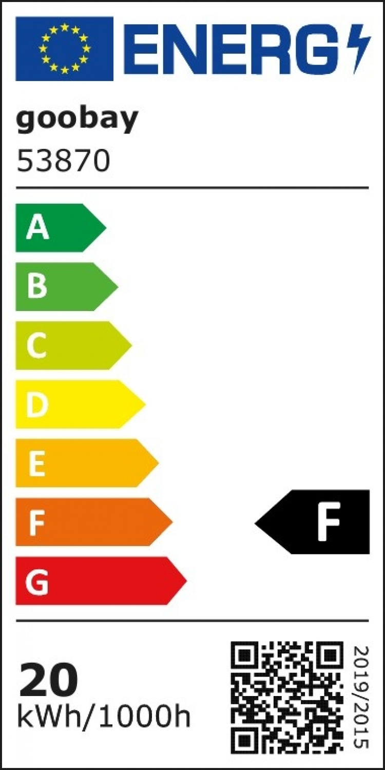 Goobay Utendørs LED-lyskaster, 20 W med 1700 lm, nøytralt hvitt lys (4000 K) og M16-kabelgjennomføring, egnet for utendørs bruk (IP65)