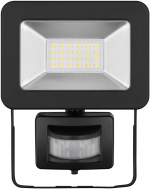 Goobay Utendørs LED-lyskaster, 20 W, med bevegelsesdetektor med 1700 lm, nøytralt hvitt lys (4000 K), PIR-sensor med PÅ/AV-funksjon og M16-kabelgjennomføring, egnet for utendørs bruk (IP44)