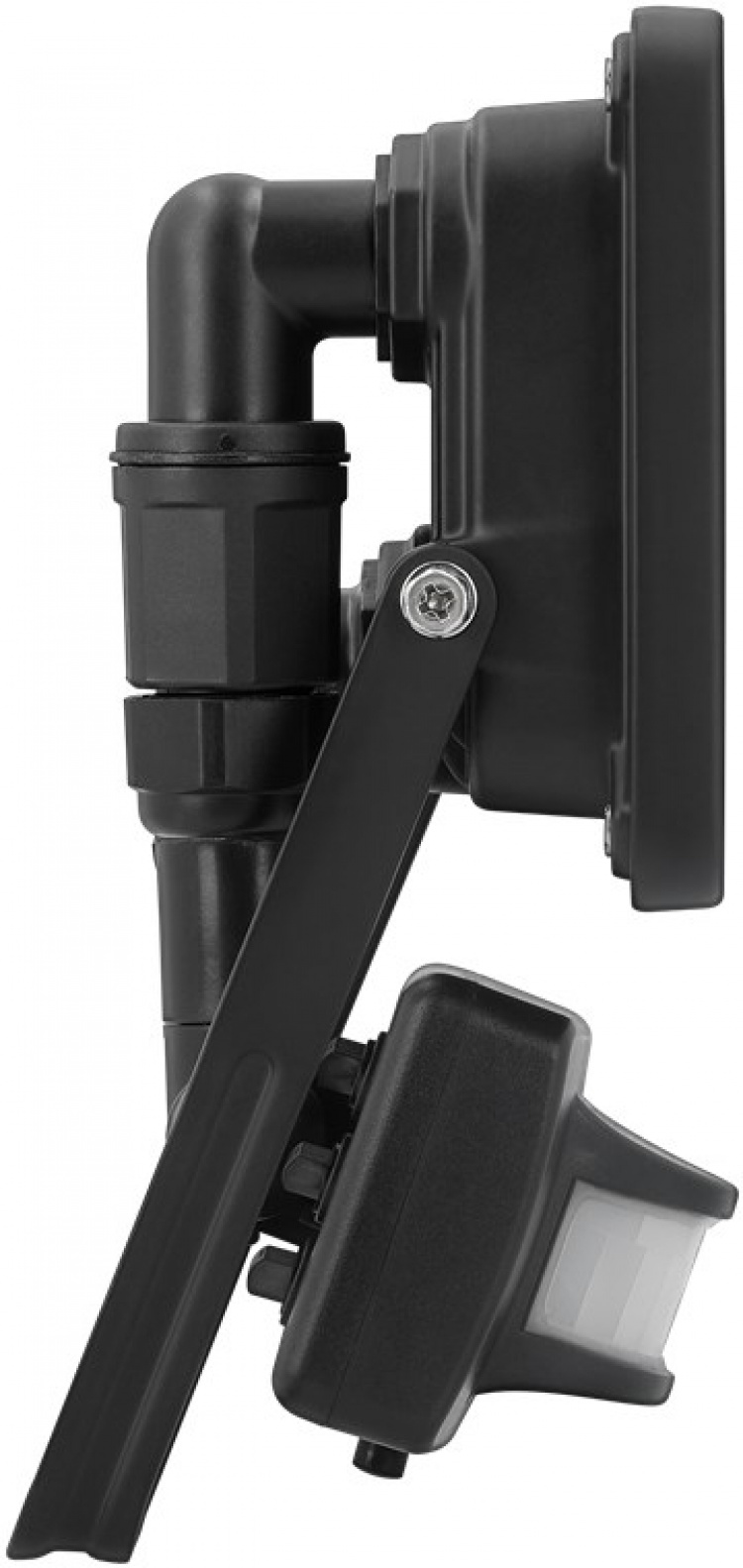 Goobay Utendørs LED-lyskaster, 20 W, med bevegelsesdetektor med 1700 lm, nøytralt hvitt lys (4000 K), PIR-sensor med PÅ/AV-funksjon og M16-kabelgjennomføring, egnet for utendørs bruk (IP44)