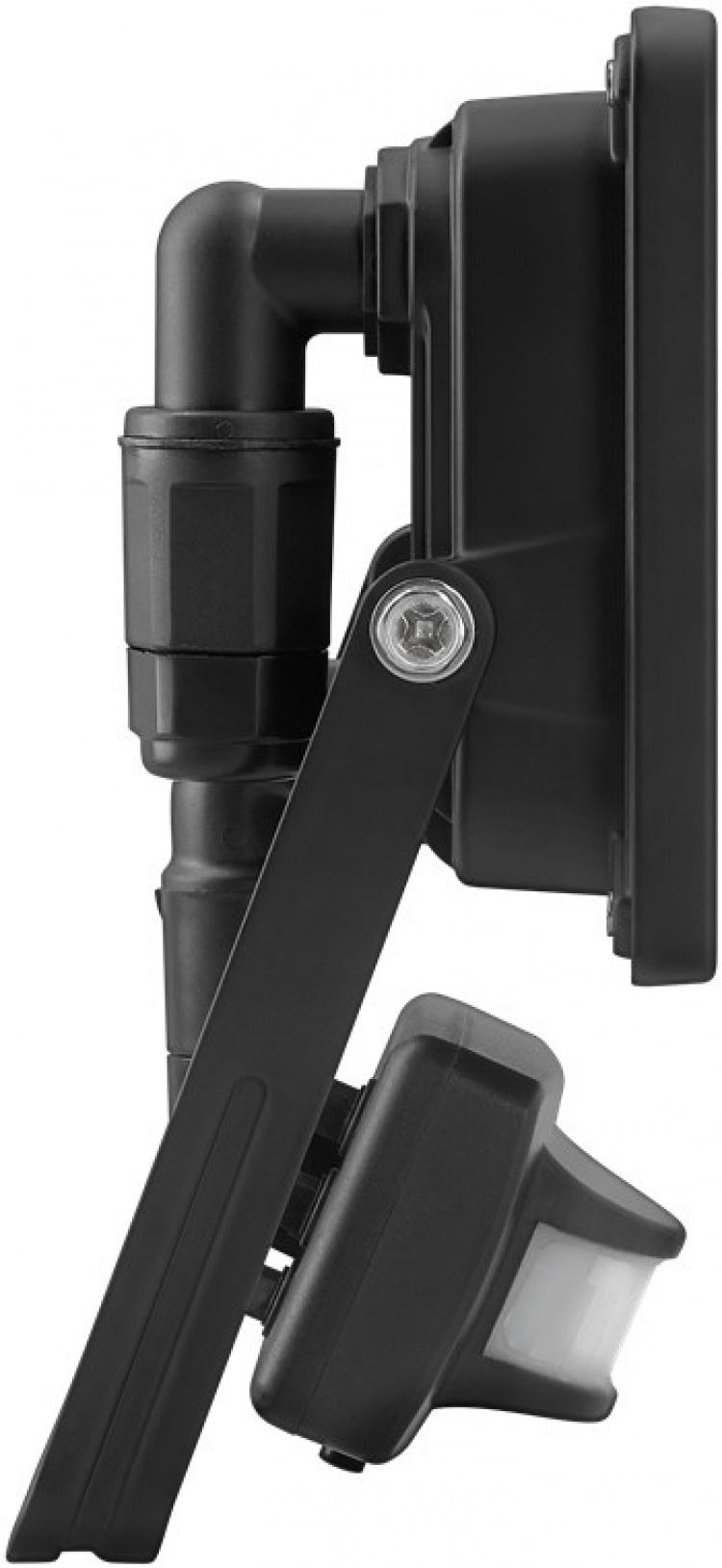 Goobay Utendørs LED-lyskaster, 30 W, med bevegelsesdetektor med 2550 lm, nøytralt hvitt lys (4000 K), PIR-sensor med PÅ/AV-funksjon og M16-kabelgjennomføring, egnet for utendørs bruk (IP44)