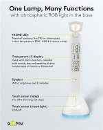 Goobay LED-bordlampe Mood Light + Kalender Innendørsbelysning for arbeidsrom, barnehage, soverom eller kontor