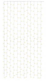 Goobay 300 LED-ljusridåer med fjärrkontroll, timerfunktion, 8 ljuslägen, dimmer, USB- och batteridrift, varmvitt (3000 K)