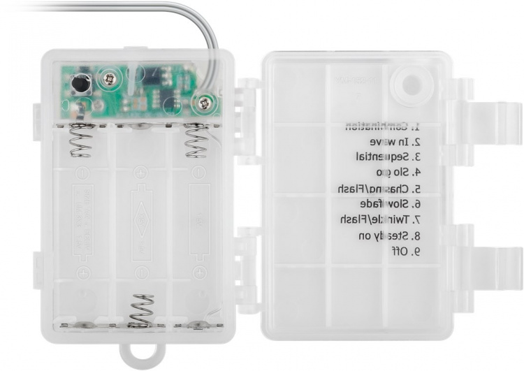 Goobay 300 LED-ljusridåer med fjärrkontroll, timerfunktion, 8 ljuslägen, dimmer, USB- och batteridrift, varmvitt (3000 K)
