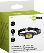 Goobay High Bright 240 LED-hodelykt med 240 lm og kjølig hvitt lys (6500 K), ideell for fritid, sport, camping, fiske, jakt og i bilen