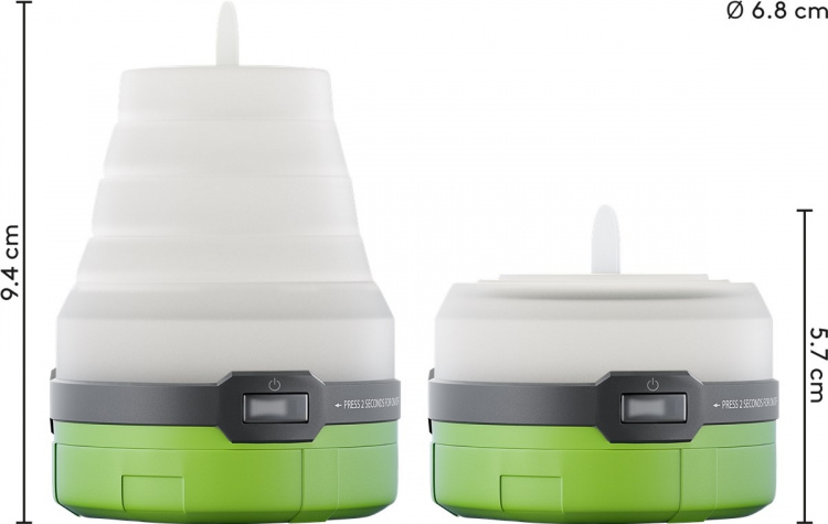 Goobay LED- campinglampe, 3-i-1, sammenleggbar, allsidig hjelper for fritid, arrangementer, camping og andre utendørsaktiviteter