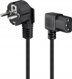 Goobay Tilkoblingskabel for kaldtvannsapparat, vinklet i begge ender, 1,8 m, svart Jordingsstift (type F, CEE 7/7) > Stikkontakt C13 (tilkobling for kaldtvannsapparat) Goobay Tilkoblingskabel for kaldtvannsapparat, vinklet i begge ender, 1,8 m, svart Jordingsstift (type F, CEE 7/7) > Stikkontakt C13 (tilkobling for kaldtvannsapparat)