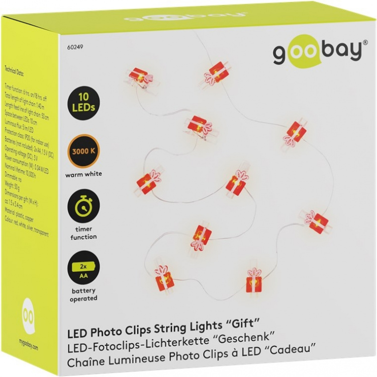 Goobay 10 LED-fotoklipslys  Goobay 10 LED-fotoklipslys