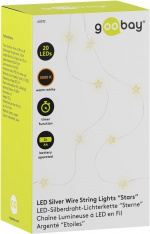 Goobay 20 LED-lyskæde med sølvtråd 